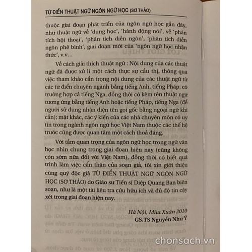 Từ điển thuật ngữ Ngôn ngữ học (Sơ thảo)
