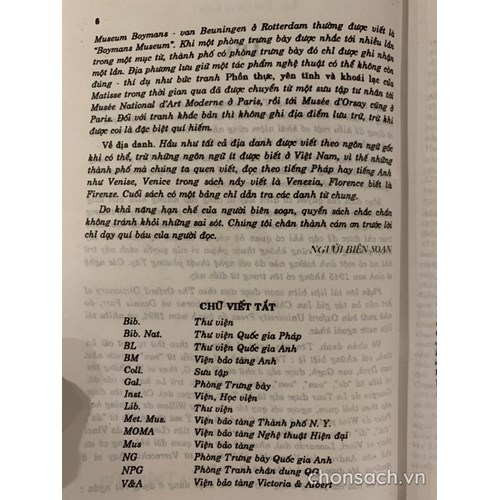Từ điển Mỹ thuật 