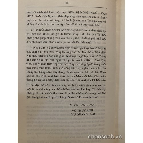Từ điển Thành ngữ và Tục ngữ Việt Nam