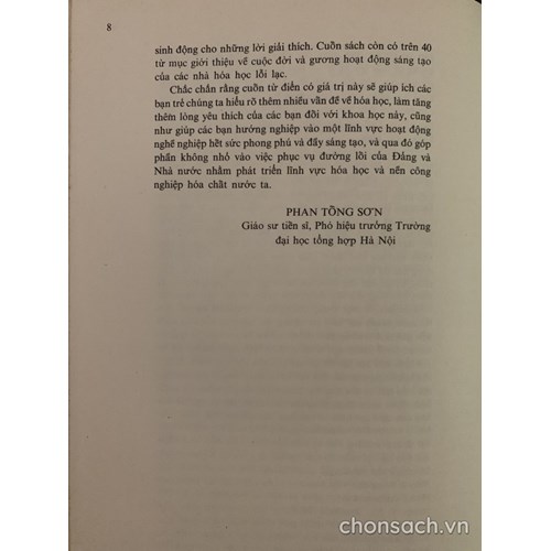 Từ điển bách khoa Nhà hoá học trẻ tuổi 
