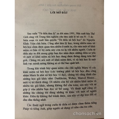 Từ điển Xã hội học 