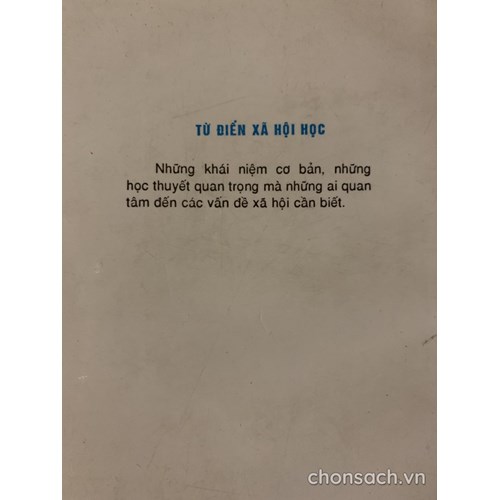 Từ điển Xã hội học 