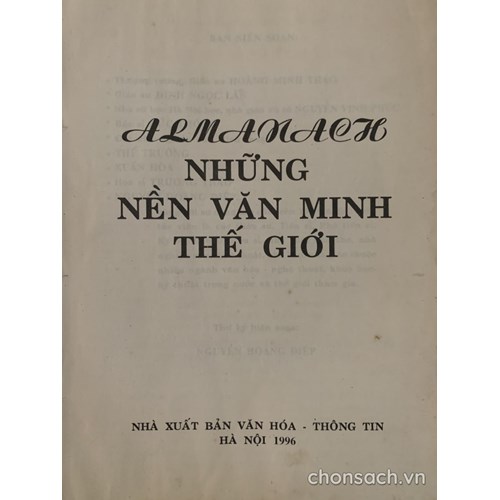 Almanach những nền văn minh thế giới 