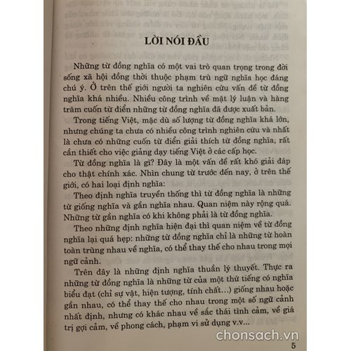 Từ điển Từ đồng nghĩa tiếng Việt 