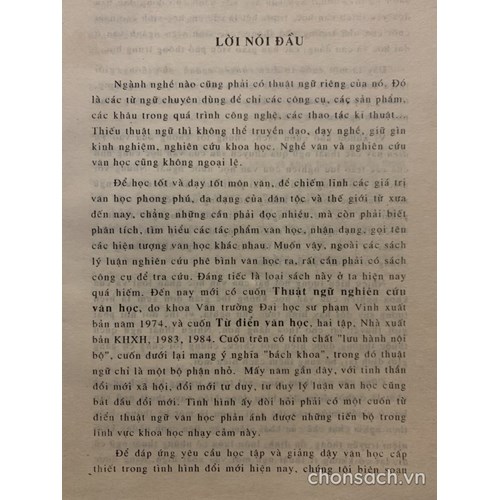 Từ điển thuật ngữ Văn học 