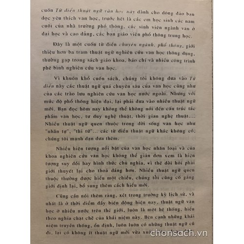 Từ điển thuật ngữ Văn học 