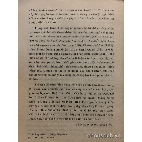 Từ điển thuật ngữ Văn học 