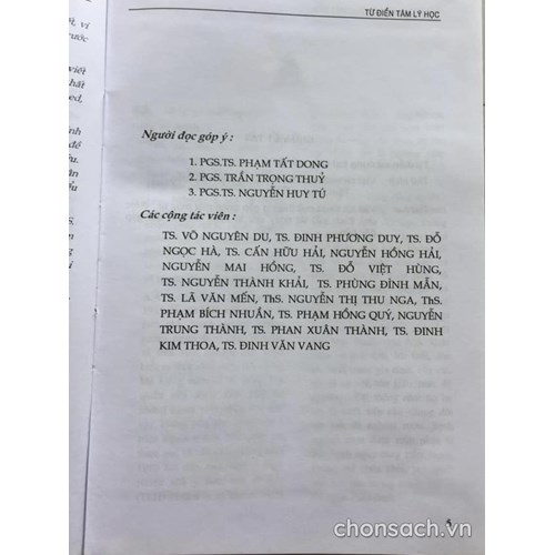 Từ điển Tâm lý học (2)