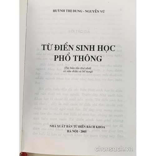 Từ điển Sinh học phổ thông (2)