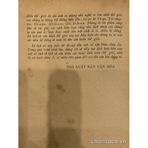 Lịch sử Sân khấu thế giới (4 tập)