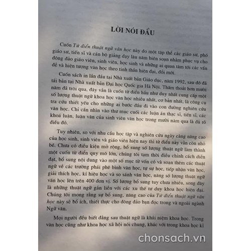 Từ điển thuật ngữ văn học (tái bản lần thứ tư)