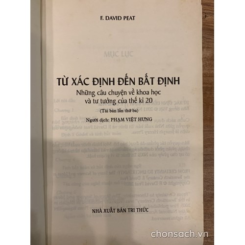 Từ xác định đến bất định- những câu chuyện về khoa học và tư tưởng của thế kỷ XX 