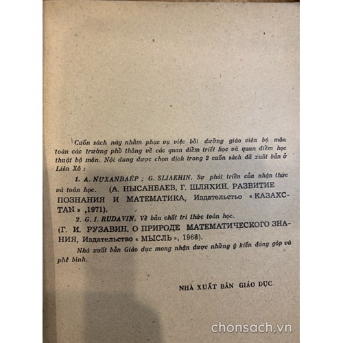 Một số quan điểm triết học trong toán học 
