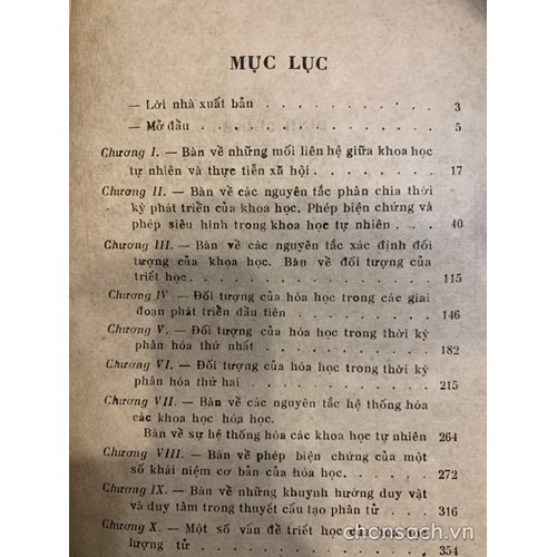 Một số vấn đề triết học của hoá học 