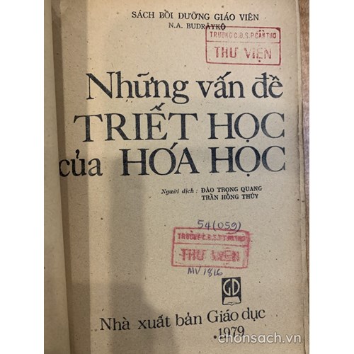 Những vấn đề triết học của hoá học 