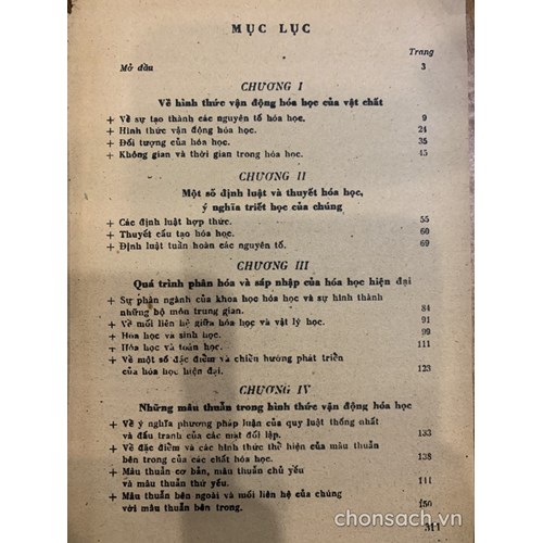 Những vấn đề triết học của hoá học 