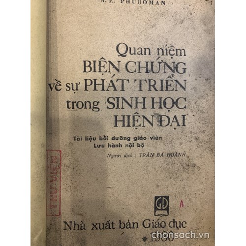 Quan niệm biện chứng về sự phát triển trong sinh học hiện đại 