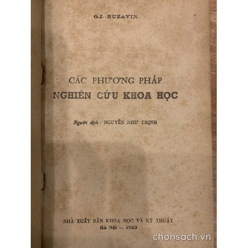 Các phương pháp nghiên cứu khoa học 