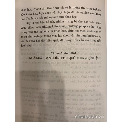 Một số vấn đề cơ bản của Khoa học luận 