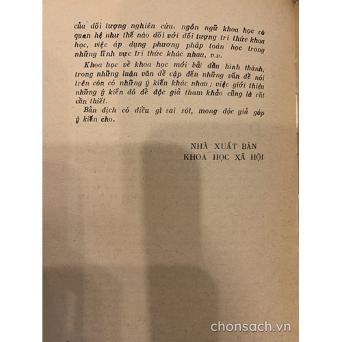 Khái lược về lịch sử và lý luận phát triển khoa học 