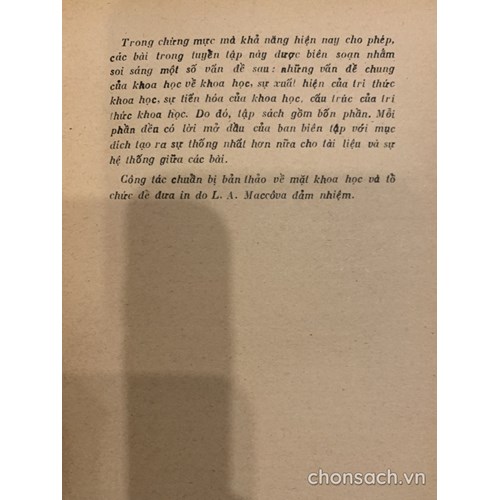 Khái lược về lịch sử và lý luận phát triển khoa học 