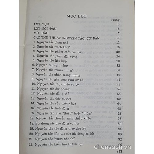 Sổ tay sáng tạo: các thủ thuật (nguyên tắc) cơ bản 