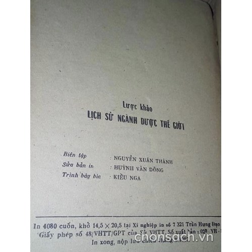 Lược khảo lịch sử ngành dược thế giới 