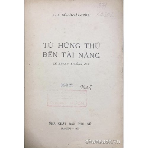 Từ hứng thú đến tài năng 