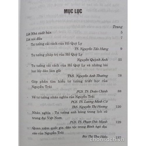Tư tưởng Việt Nam từ thế kỷ XV đến thế kỷ XIX 