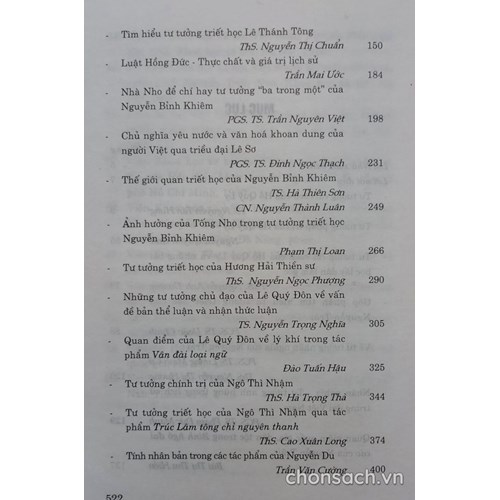 Tư tưởng Việt Nam từ thế kỷ XV đến thế kỷ XIX 