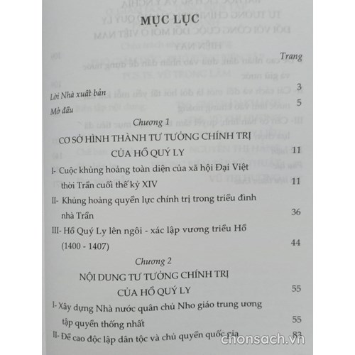 Tư tưởng chính trị Hồ Quý Ly 
