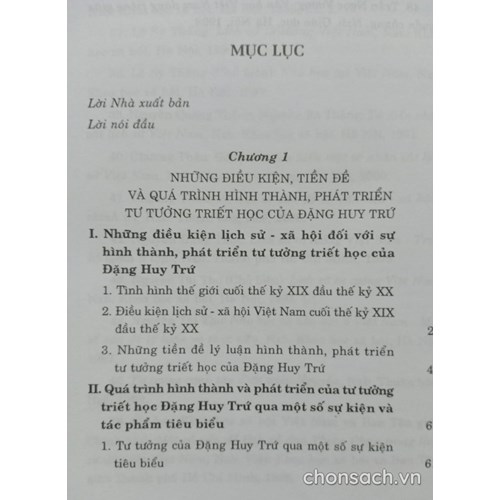 Tư tưởng triết học của Đặng Huy Trứ 