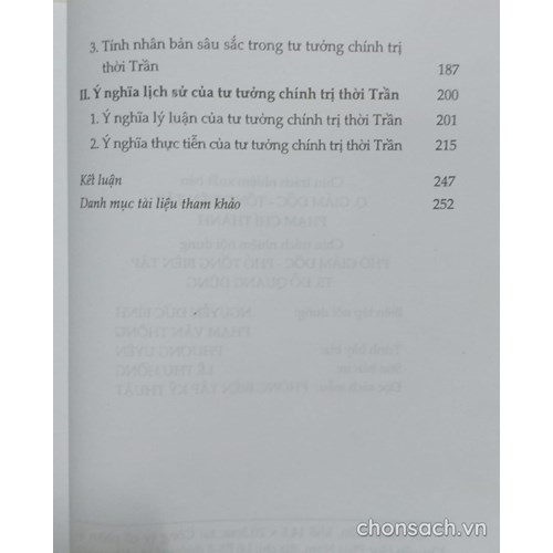 Tư tưởng chính trị thời Trần - Nội dung, đặc điểm và ý nghĩa lịch sử 
