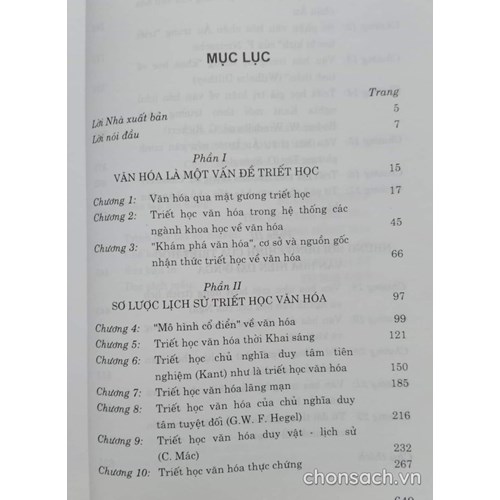 Tư tưởng văn hoá- Khái luận về triết học văn hoá l