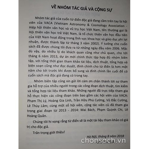 Từ điển Thiên văn học và Vật lý thiên văn 