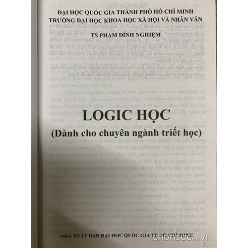 Logic học (dành cho chuyên ngành triết học)