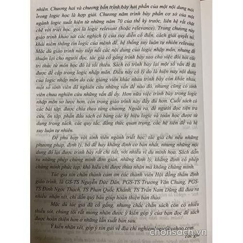 Logic học (dành cho chuyên ngành triết học)