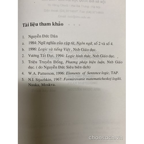 Nhập môn Logic hình thức và Logic phi hình thức 