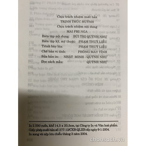 Giáo trình Lôgíc học