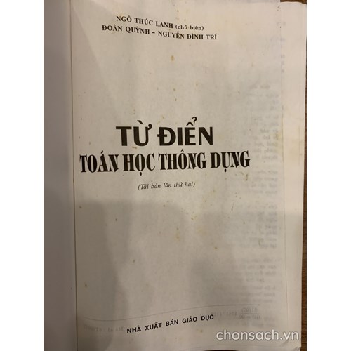 Từ điển Toán học thông dụng (tái bản lần hai)
