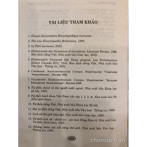 Từ điển Nhân vật thế giới 