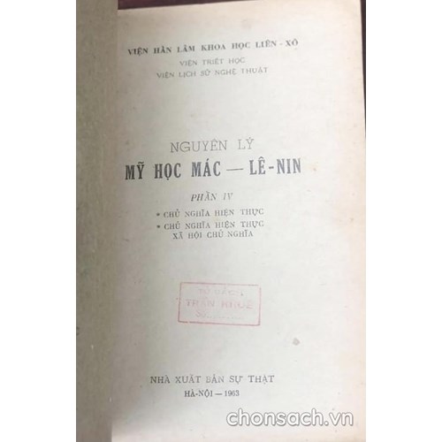 Nguyên lý mỹ học Mác-Lê nin (Phần IV)