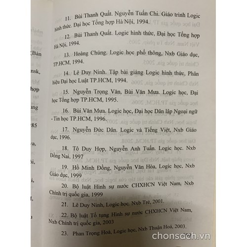 Tập bài giảng về logic học (Đại học luật TP.HCM)