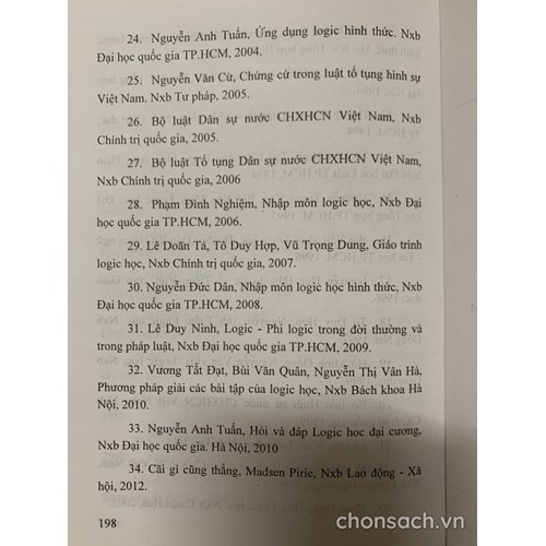 Tập bài giảng về logic học (Đại học luật TP.HCM)
