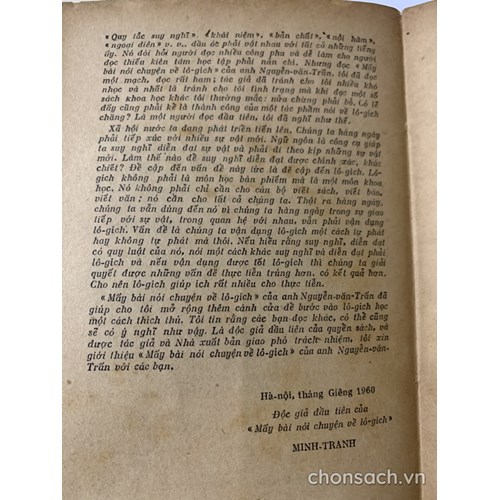 Mấy bài nói chuyện về Lô-gích