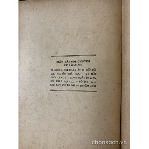 Mấy bài nói chuyện về Lô-gích
