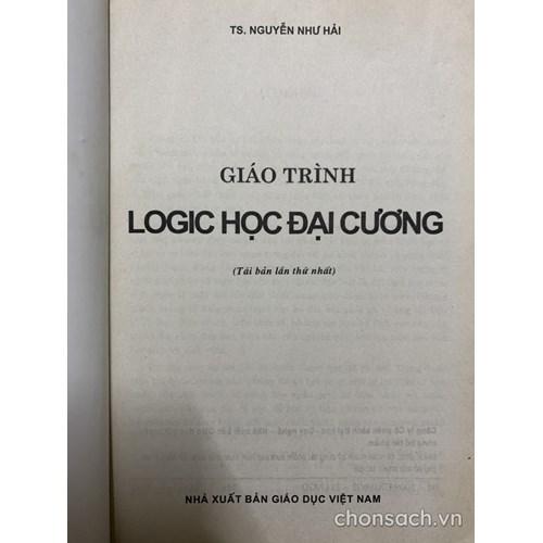 Giáo trình Logic học đại cương 