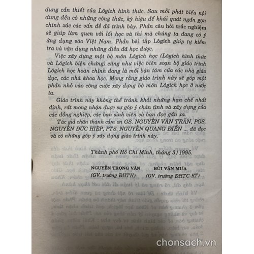 Logic học (ĐH Tổng hợp TP.HCM)