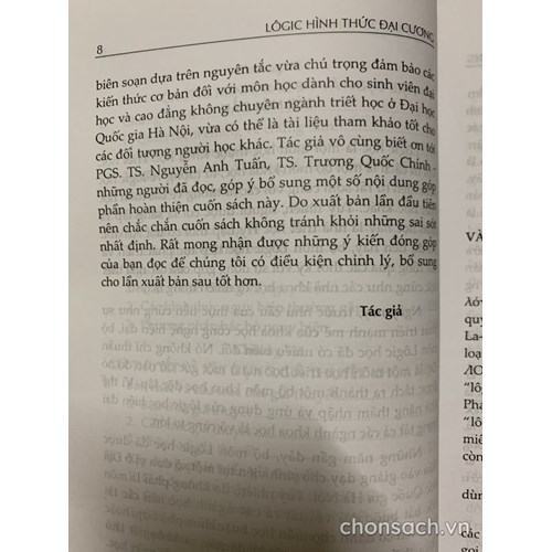Lôgic hình thức đại cương (ĐH Quốc gia Hà Nội)