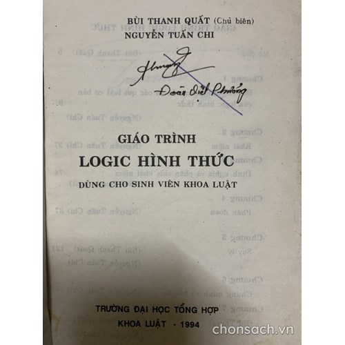 Giáo trình Logic hình thức (dùng cho sinh viên khoa luật)